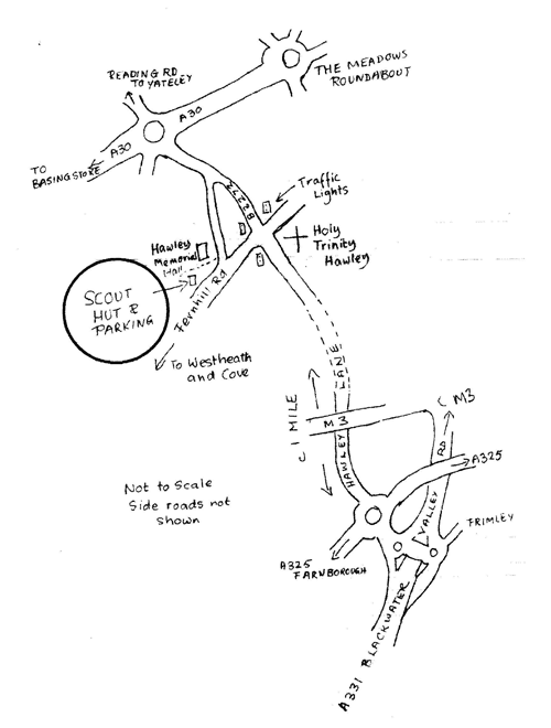 Directions to hawley scout hut