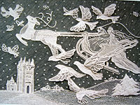 Snow Queen panel awarded a silver medal and Diploma in 1998 at the Sansepolcro biennale by Catherine Barley